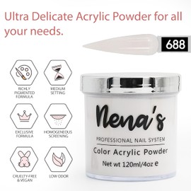 Nena's Superior Sculpting Powder Professional Acrylic Nail System wide color palette 4.0 oz (688)