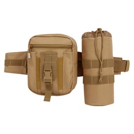 Brandit Waistbelt Bag Allround Belt Bag with Additional Bottle Holder for Outdoor Use, Camel, Einheitsgröße, Classic