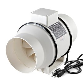 6Inch Exhaust fan Pipeline booster fan Inline duct fan 420 CFM Efficiency Air Fan for Duct Vent Bathroom, Kitchen, Grow Tent,Hydroponics,The wind is very strong.All-copper wire motors are more durable