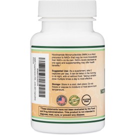 Capsules Nicotinamide Mononucleotide Supplement NAD Plus Support Cellular Energy Healthy Aging 60 Count   125mg