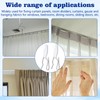 60 Sets Plastic Curtain Clips with Hook, Drapery Hooks for