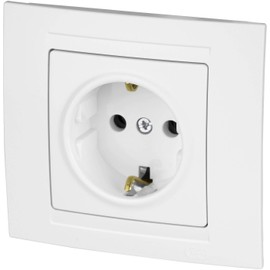 Flush-Mounted Socket, Plug-In Terminal, All-in-One, Series M1 Pure White