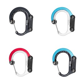HERO CLIP MINI Hero Clip Mini Carabiner Shaped Hook Back Hanger Static Load 39.7 lbs (18 kg) (Black, Stealth Black)