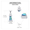 YAFEINI Women's Lighthouse Necklace 925 Sterling Silver Abalone Shell Jewellery
