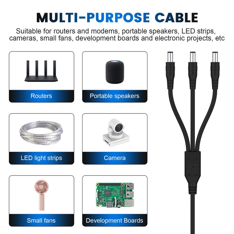 USB A to DC 5.5mm x 2.1mm Power Cable 3