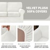 vctops 5 Pieces Velvet Stretch Sofa Cover for 2 Seater
