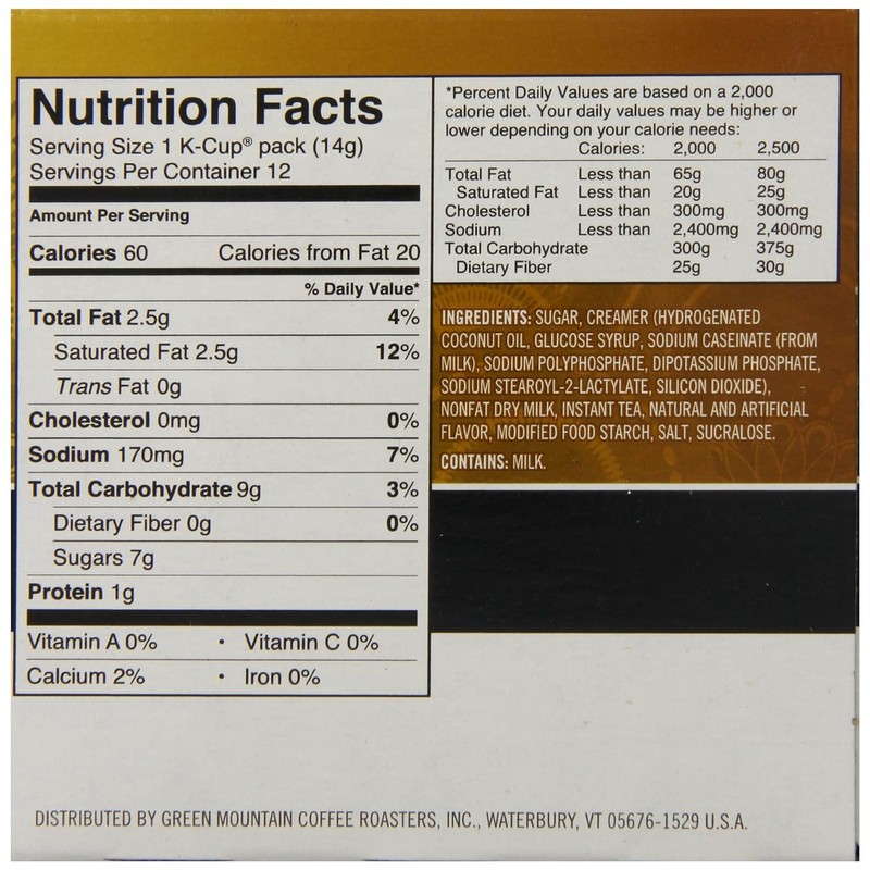 Café Escapes Chai Latte Keurig K-Cups Coffee, 12 Count