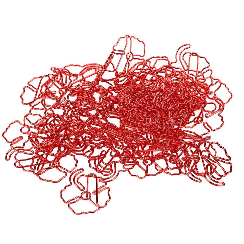 50Pcs Leaf Paper Clips 4 Leaf Clover Design Strong Metal