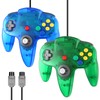 2 Pack surcok Wired n64 controller, Classic Gamepad Joystick for