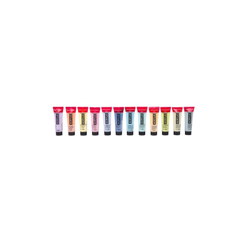 Amsterdam Acrylic Paint Set 12 x 20 ml Soft Pastel