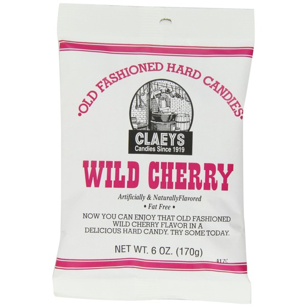 Claey's Wild Cherry Drops, 6-Ounce Packages (Pack of 12)