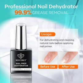 Modelones Primer für Gelnägel Dehydrator für Nägel, 15ml Professional Acid Free Nail Prep Natural Air Dry Superior Bonding Primer Set fur Nail Art UV Gel Nagellack Dip Powder Acrylnägel