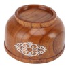 Wooden Rice Bowl Jujube Wood Anti Scald Exquisite Elegant Round
