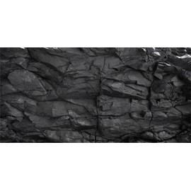 MIRRORANG 76x30cm Stone Aquarium Background Black Rock Fish Tank Poster Backdrop Rocky Terrarium Background Vinyl Background