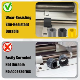 26 Packs Rubber Roller Replacement for Cricut Maker 3 Series and Explore Air 2 1, 2 in1 Rubber Roller Set for Cricut Complete Repair Tools Sets Keeps Rubber Roller in Place