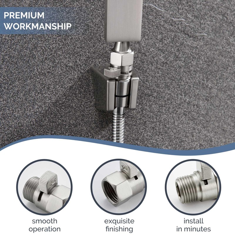 Water Flow Control Valve, Angle Simple Brass Shower Shut Off