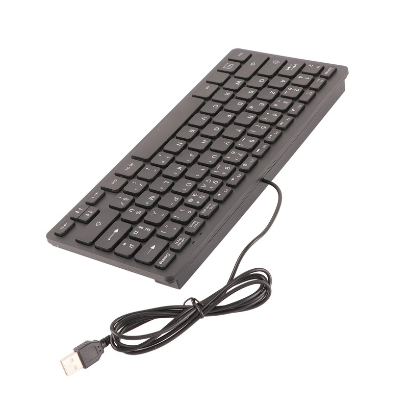 Computer Keyboards Ergonomic Design UltraThin Mini Durable Wired 78 Keys