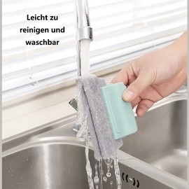 SHULLIN Pack of 3 Window Grooves Cleaning Brush Grooved Cleaning Brush Window Cleaning Brush Groove Brush Cleaning Brushes for Cleaning Windows, Kitchen, Bathroom, All Corners and Gaps (3 Colours)