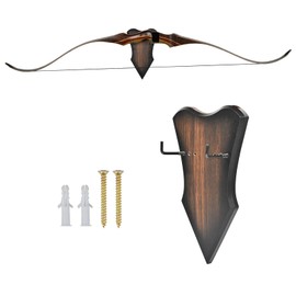 SPG Archery Bow Wall Mount - Horizontal Bow Display Stand Adjustable Bow Hanger for Compound Recurve Bow Longbow Space-Saving Holds Up to 13lbs (Small)