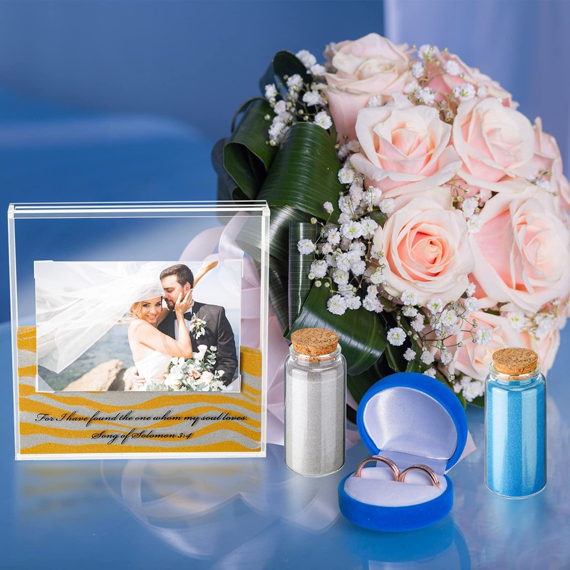 Roowest Sand Ceremony Kit for Wedding Includes Clear Acrylic Unity