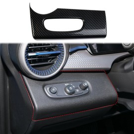 Korlot Carbon Fiber Headlight Switch Button Panel Cover Trim for Chevy Trax 2024