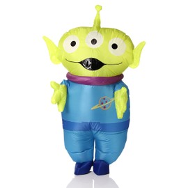 Disguise unisex adults Alien Inflatable Adult Sized Costumes, Green, One Size Adult US