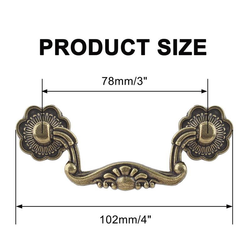 Uenhoy 6 Pcs 3 Inch Bail Handle Drop Pulls Vintage