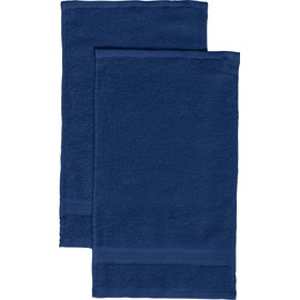 REDBEST Chicago Guest Towel Pack of 2 Dark Blue Size 30 x 50 cm - Absorbent, Durable, Ideal for Travel, Sports (Other Colours)
