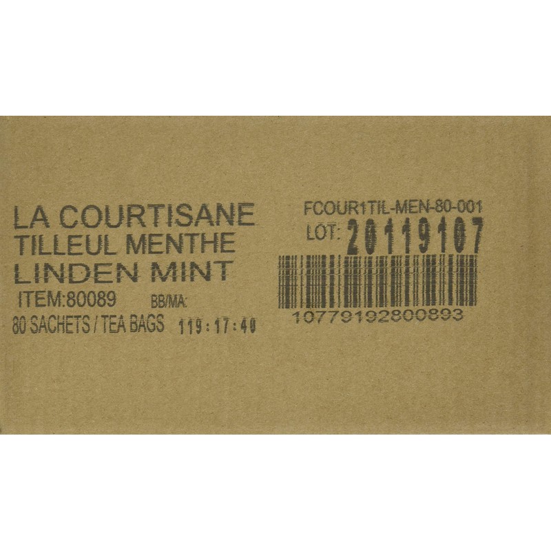 La Courtisane Herbal Tea Linden Flowers & Mint, Kosher, Gluten-Free,