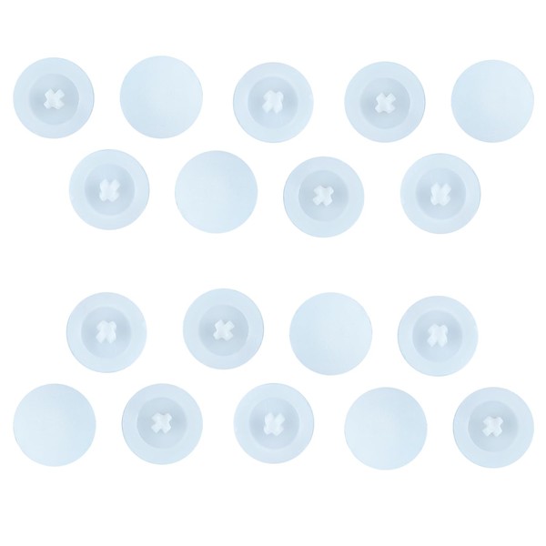 Qrity 50PCS White Screw Cover Caps, Diameter 12MM Plastic Cross