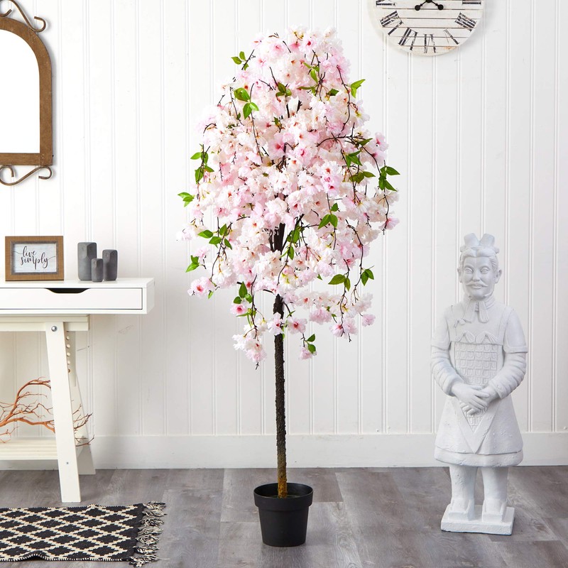 Nearly Natural 5ft. Cherry Blossom Artificial Tree, Pink