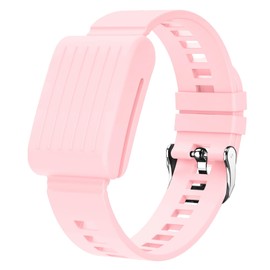 Adjustable Whoop Band Compatible with WHOOP 4.0 and Whoop 3.0, Soft and Durability Silicone Waterproof Whoop Strap for Enhanced Performance, Light Pink
