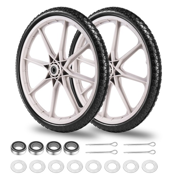 20" Flat Free Tire and Wheel with 3/4" & 5/8"