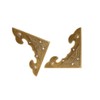 Tiazza 4Pcs Antique Brass Decorative Box Corner Protector, Wooden Jewelry