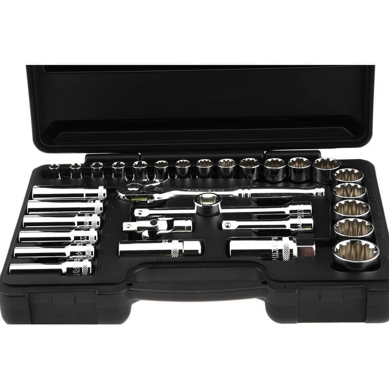 Paramount 31-Piece Inch/SAE 12-Point Standard Socket Set, 1/4" to 1"