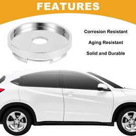 Partuto 1 Pcs 50.5mm 1.99" OD - Universal Car Wheel Hub Center Caps - Car SUV Trucks Auto Hub Covers Automotive Accessories Scratch Resistant Rustproof - Durable Plastic Chrome Color
