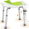 Shower Stool for Elderly, 158 kg, 8-Level Height Adjustable, Non-Slip
