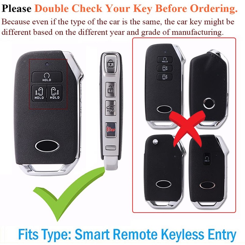 SANRILY for Kia Carnival Key Fob Cover 2022 Keyless Full
