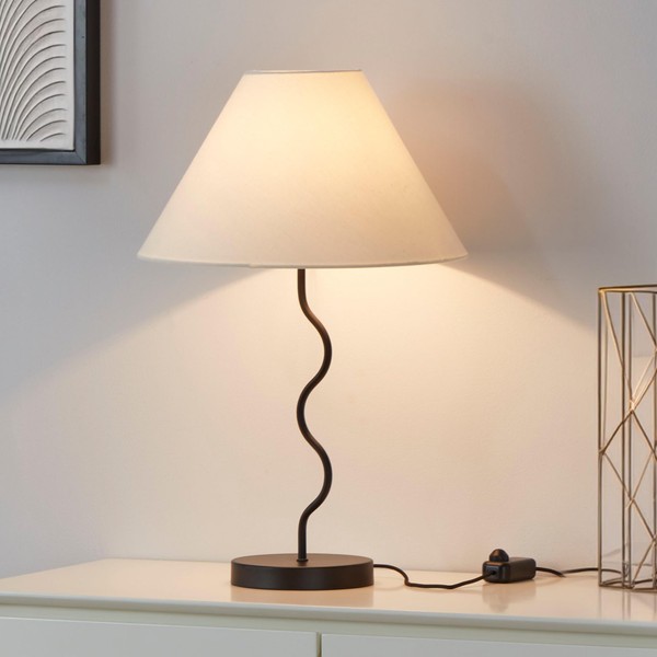 Brightech Squiggle Desk Lamp – Tall LED Table Lamp for
