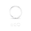 14k White Gold Nose Hoops Seamless Nose Rings 5/16" -