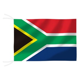TOSPA South Africa Flag, ML Size, 17.7 x 26.6 inches (45 x 67.5 cm), Made in Japan, World Flag Series
