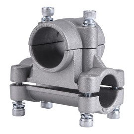 Aramox Handle Bracket Clamp, Silver Aluminum Alloy Hand Mount for Strimmer, Trimmer, Brushcutter, Pipe Handlebars (Crossmember (28, 19))