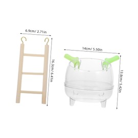 WOONEKY Dual-Function Hamster Bathing Bowl Toilet Pet Animal Accessory Safe Natural Material for Hamsters Gerbils Mice