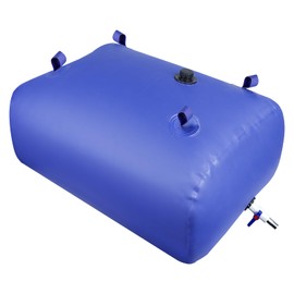 Heavy-Duty Water Storage Bladder - 87.2Gal/330L with Stainless Steel Fittings, Leak-Proof & Durable Cistern – Portable Tank for Emergency, Farming, Camping, and RV Use