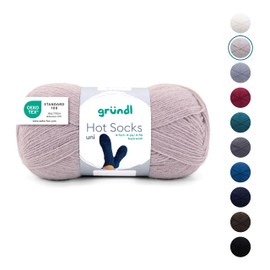 Gründl Wool Hot Socks Plain 100, Sock Wool / Sock Yarn 4-Ply 1 Ball 100 g / 420 m (75% Virgin Wool (Superwash), 25% Polyamide), sand