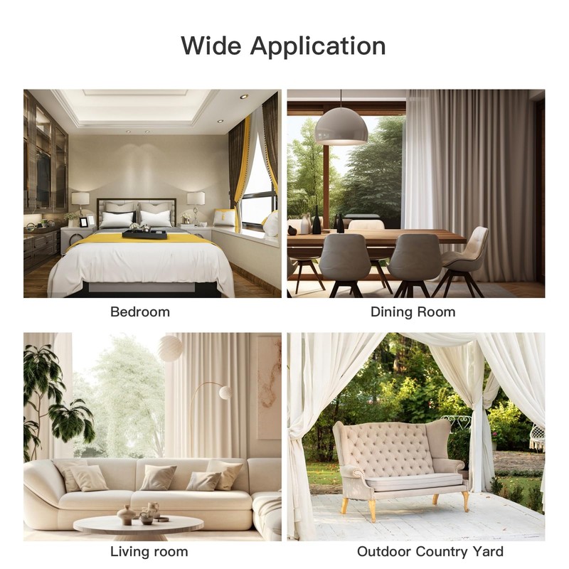 Milaloko 2 Pack Polyester Magnetic Curtain Tiebacks with Thicker Twist