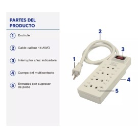 Voltech Supresor Picos 8 Entradas 110 J Indicador Voltech 47187