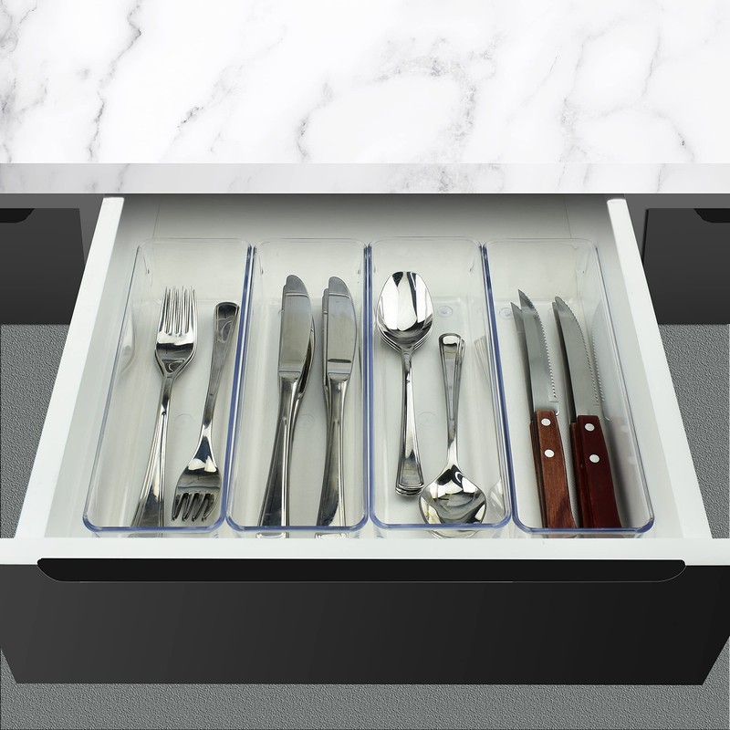 Acrimet Drawer Organizer Modular, Box Tray Storage Bins for Office,