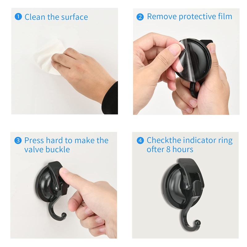 Khdrvok Heavy Duty Vacuum Wreath Cup Hook, Easy to Install