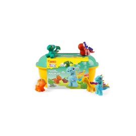 Jovi - Play&Fun Jurassic Dinosaur Dough Kit, 24 x 15g Tablets, 3 Cutout Stencils and 3 Modeling Tools, Gifts and Crafts for Children Ages 3 and Up (2201)